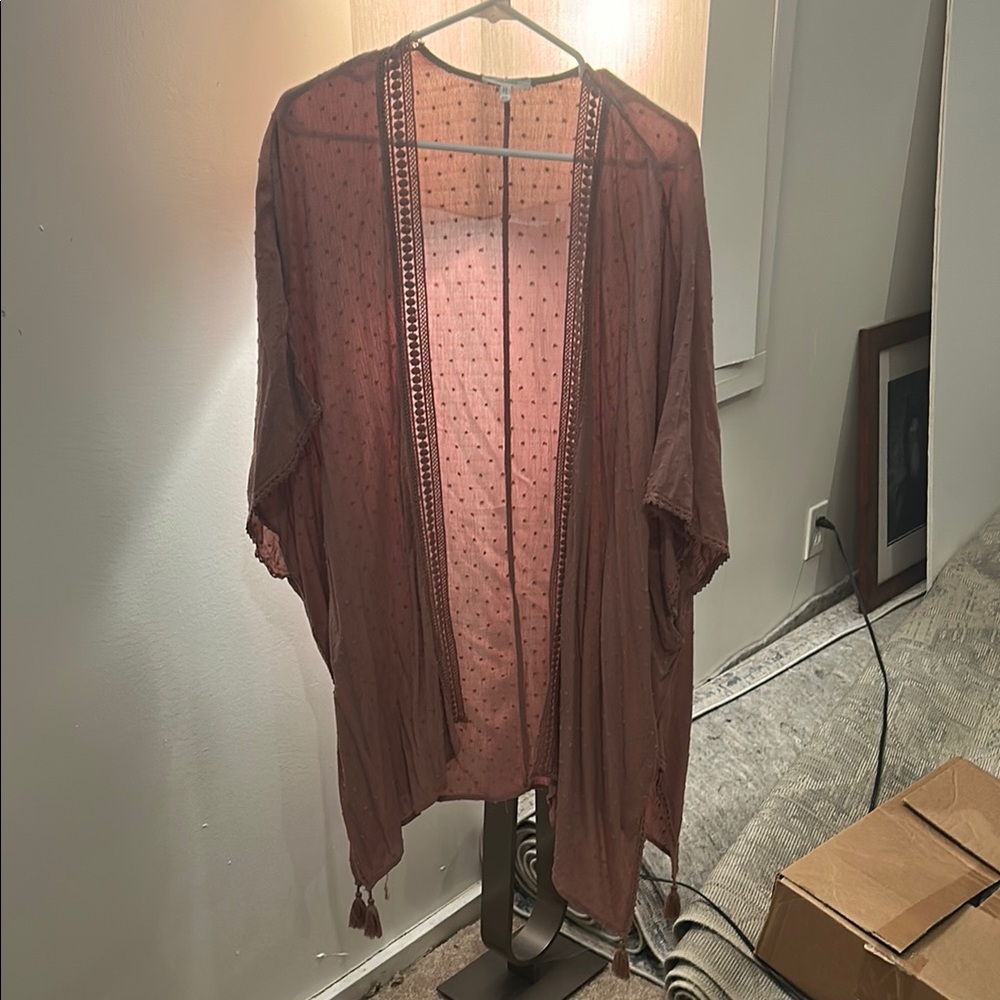 Boho Pink Kimono Cardigan